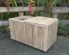 Product image 1 of the product “Rectangular Planter with Lid, 37 cm Height | Teak Wood, Natural Finish ”